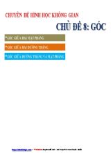 Ôn tập Hình học Lớp 11 - Chuyên đề Hình học không gian - Chủ đề Góc